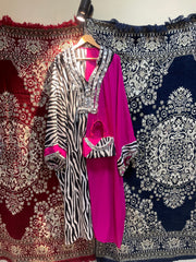 Exotic zebra coin kaftan