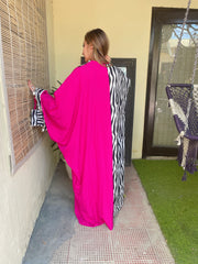 Exotic zebra coin kaftan