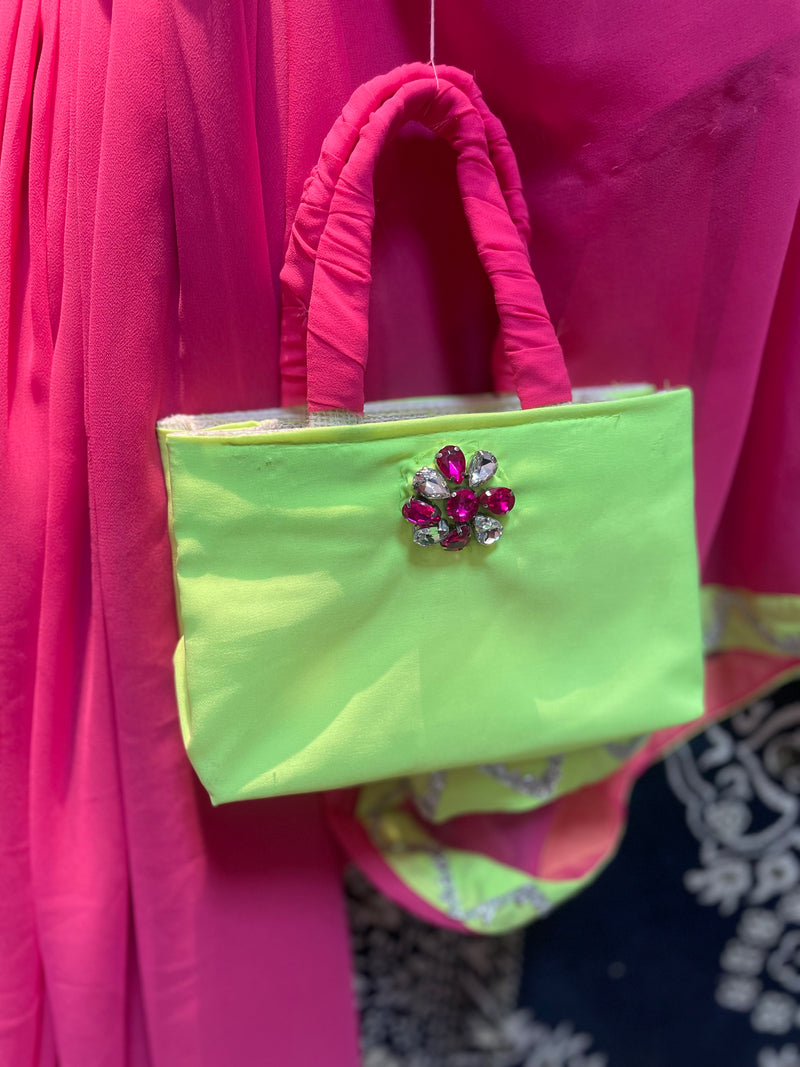 Barbie pink neon kaftan with bag