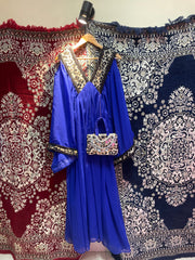 Electric blue kaftan